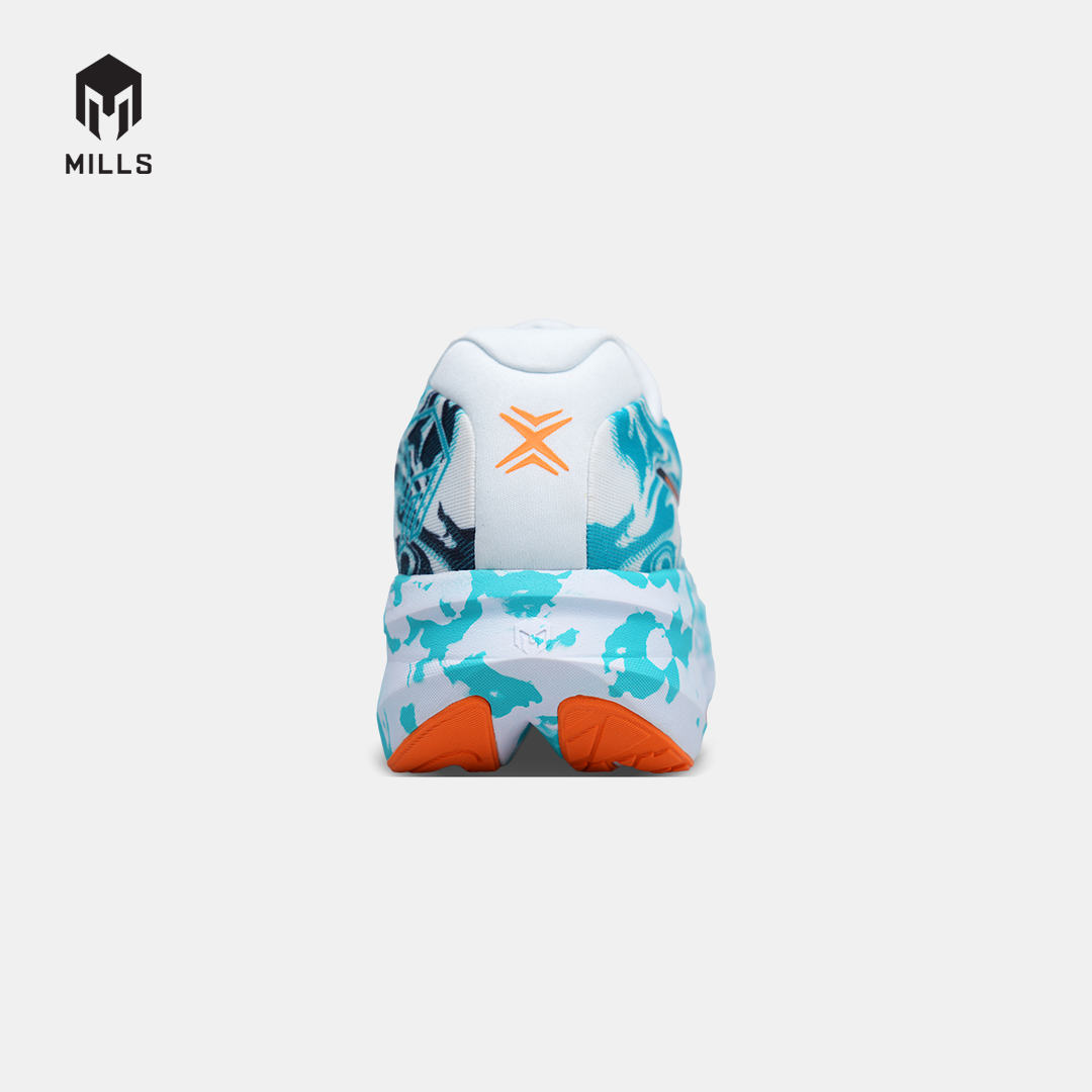 MILLS SEPATU LARI RUNNING SHOES ENERMAX NERGETIC M3 WHITE/JAVA.CYAN/FRESH.ORANGE 9107301