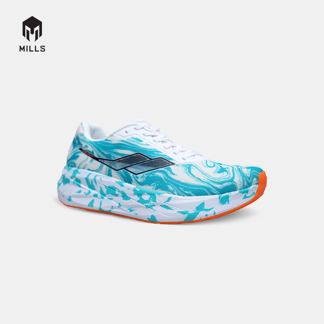 MILLS SEPATU LARI RUNNING SHOES ENERMAX NERGETIC M3 WHITE/JAVA.CYAN/FRESH.ORANGE 9107301