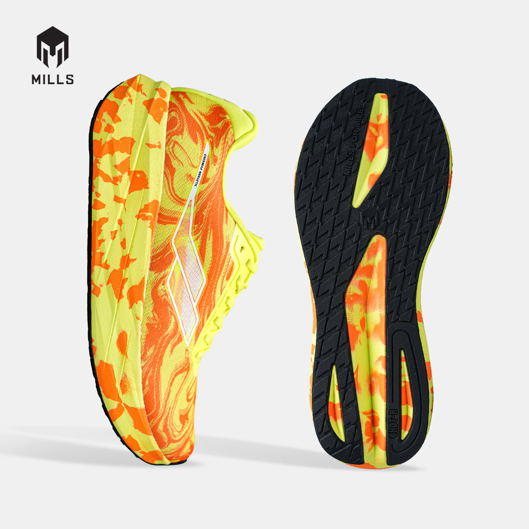 MILLS SEPATU LARI RUNNING SHOES ENERMAX NERGETIC M3 FLASH.YELLOW/FRESH.ORANGE/BLACK 9107303
