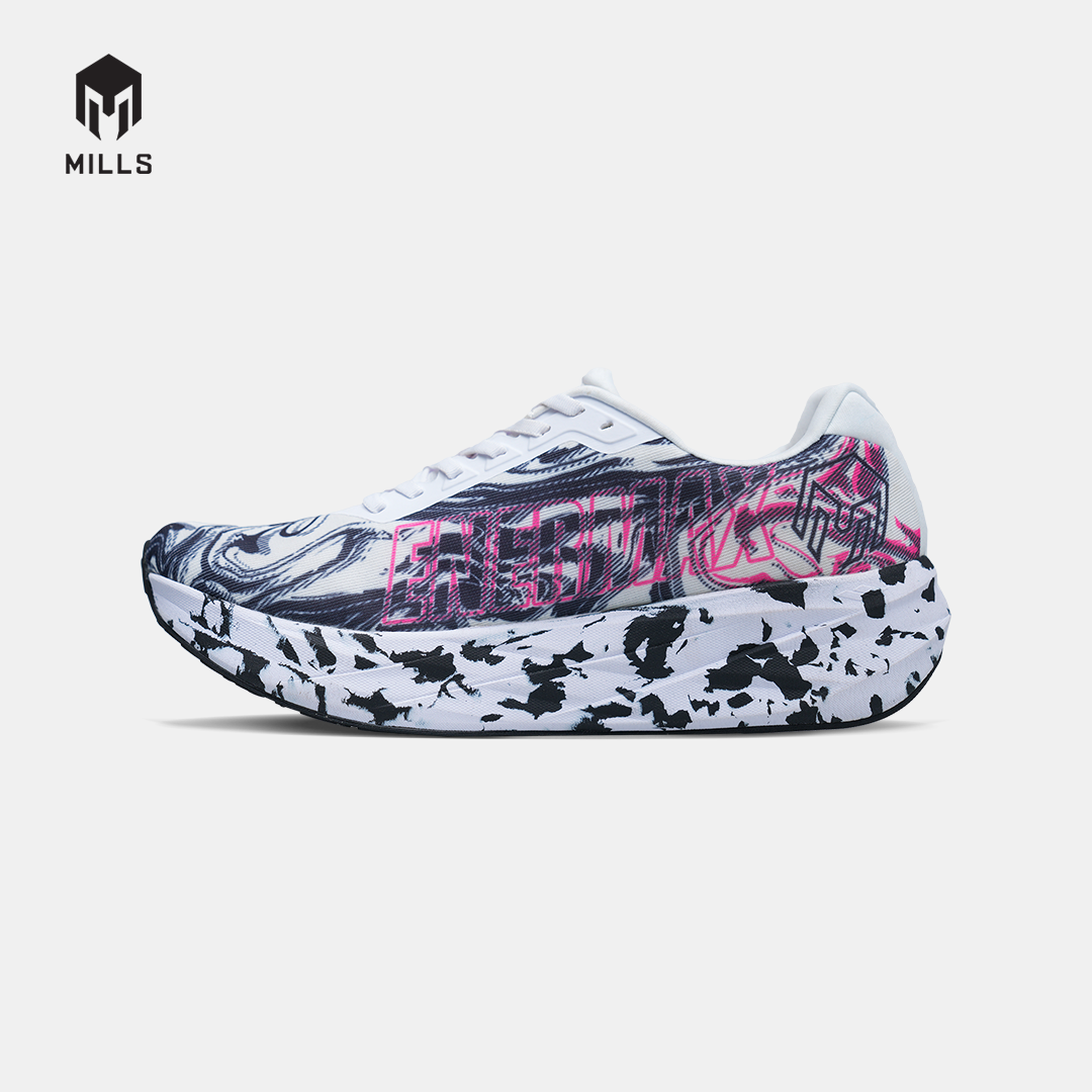 MILLS SEPATU LARI RUNNING SHOES ENERMAX NERGETIC M3 WHITE/BLACK/HOT.PINK 9107304
