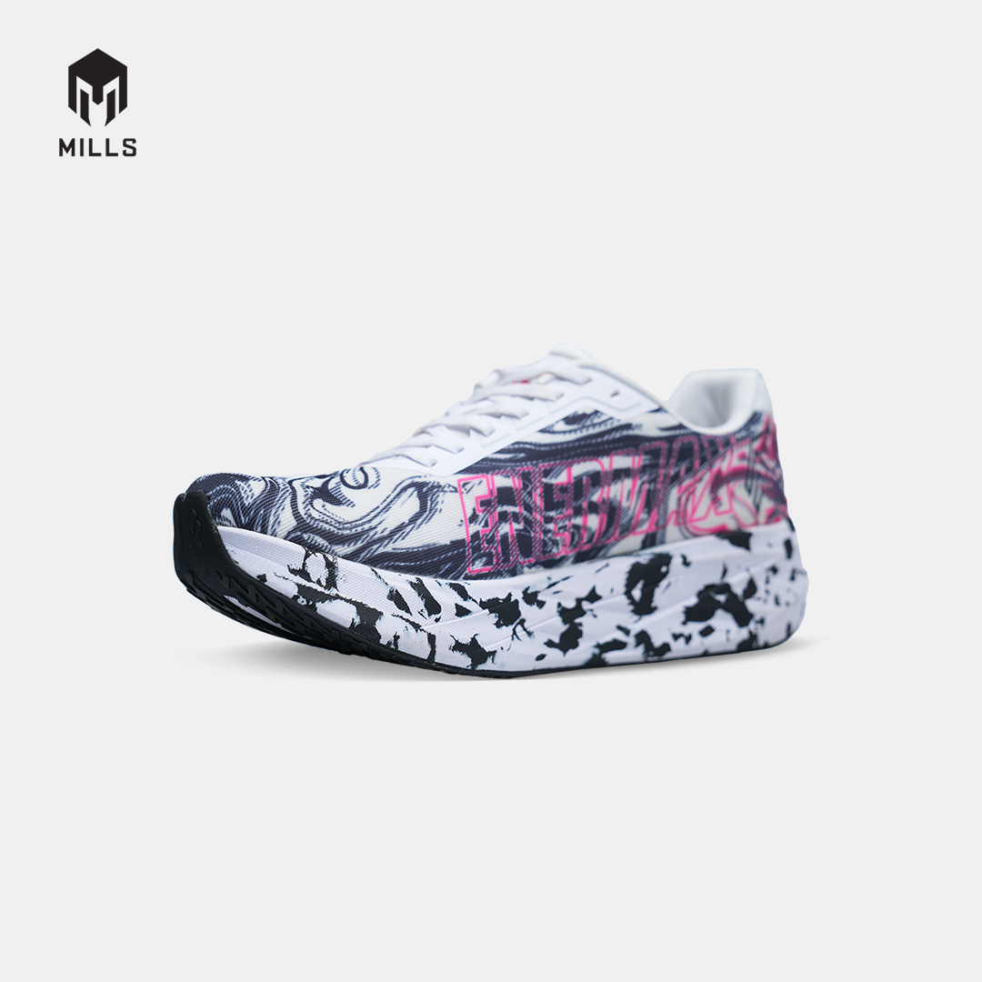 MILLS SEPATU LARI RUNNING SHOES ENERMAX NERGETIC M3 WHITE/BLACK/HOT.PINK 9107304