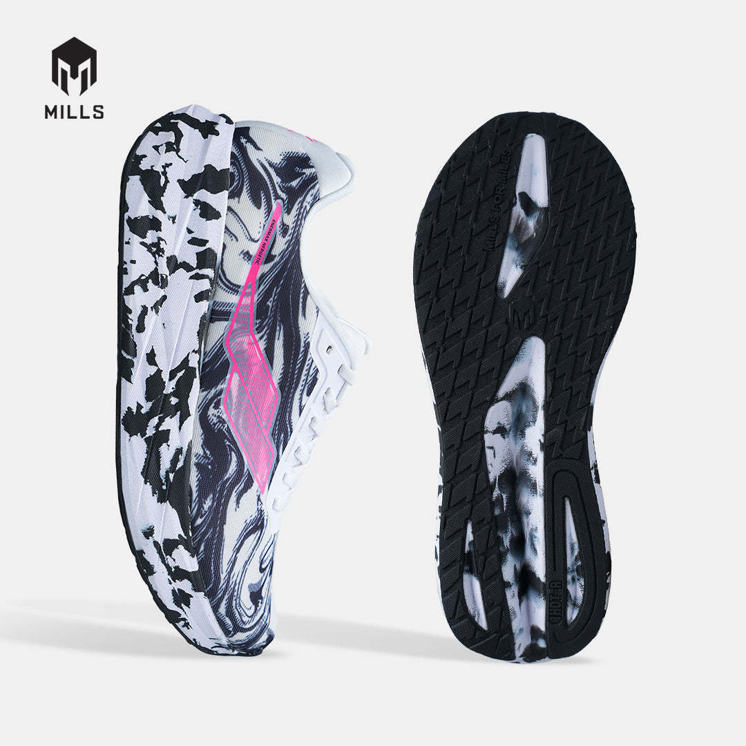 MILLS SEPATU LARI RUNNING SHOES ENERMAX NERGETIC M3 WHITE/BLACK/HOT.PINK 9107304