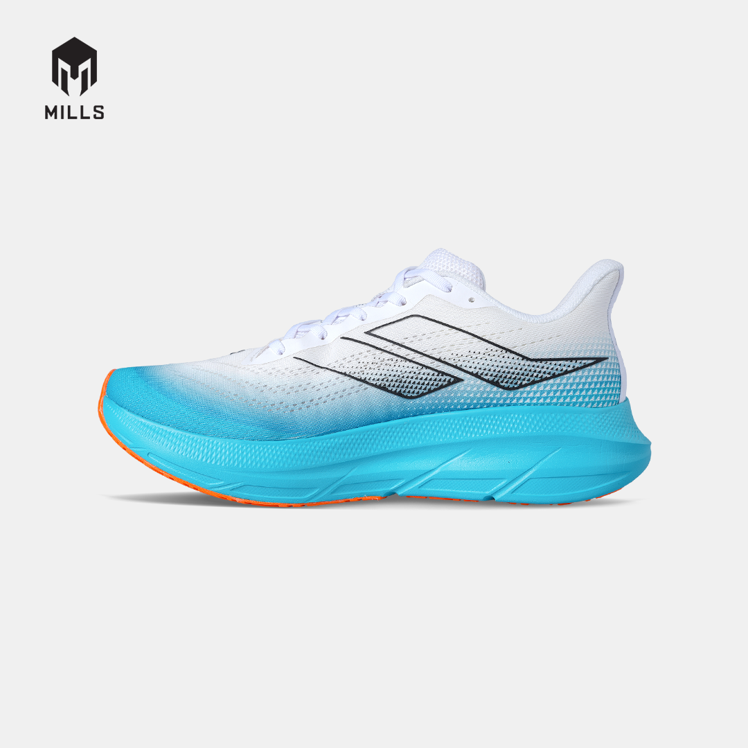 MILLS SEPATU LARI RUNNING SHOES ENERMAX STREAM M2 WHITE/JAVA.CYAN/FRESH.ORANGE 9108202