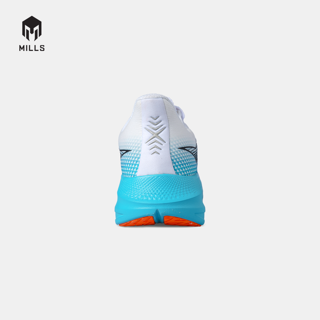 MILLS SEPATU LARI RUNNING SHOES ENERMAX STREAM M2 WHITE/JAVA.CYAN/FRESH.ORANGE 9108202