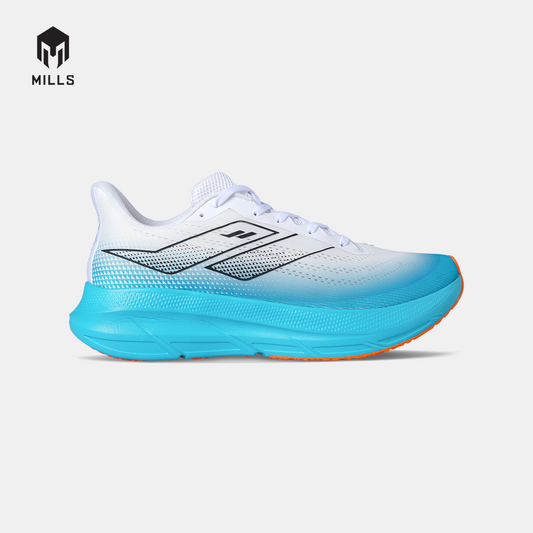 MILLS SEPATU LARI RUNNING SHOES ENERMAX STREAM M2 WHITE/JAVA.CYAN/FRESH.ORANGE 9108202
