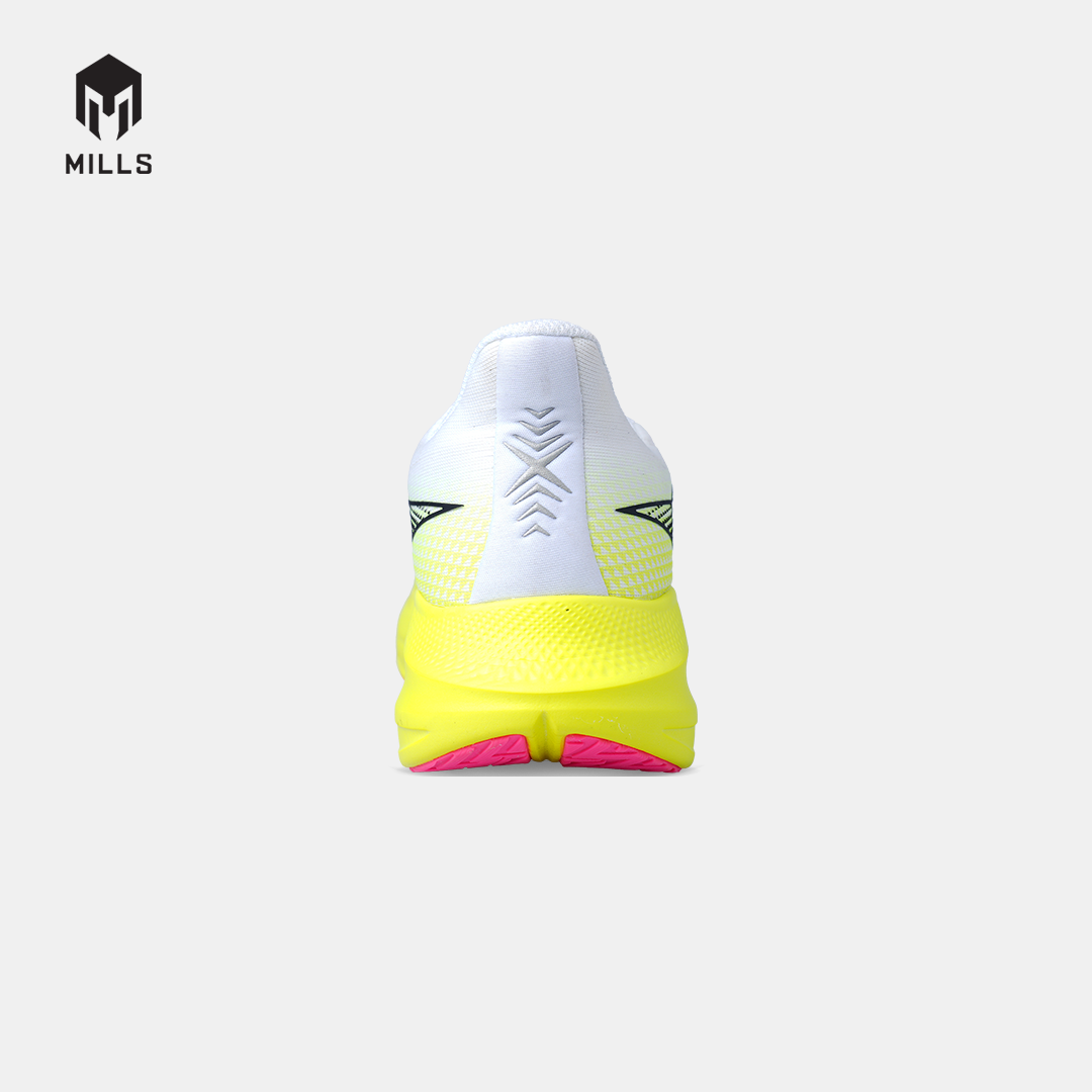 MILLS SEPATU LARI RUNNING SHOES ENERMAX STREAM M2 WHITE/FLASH.YELLOW/BLACK 9108203