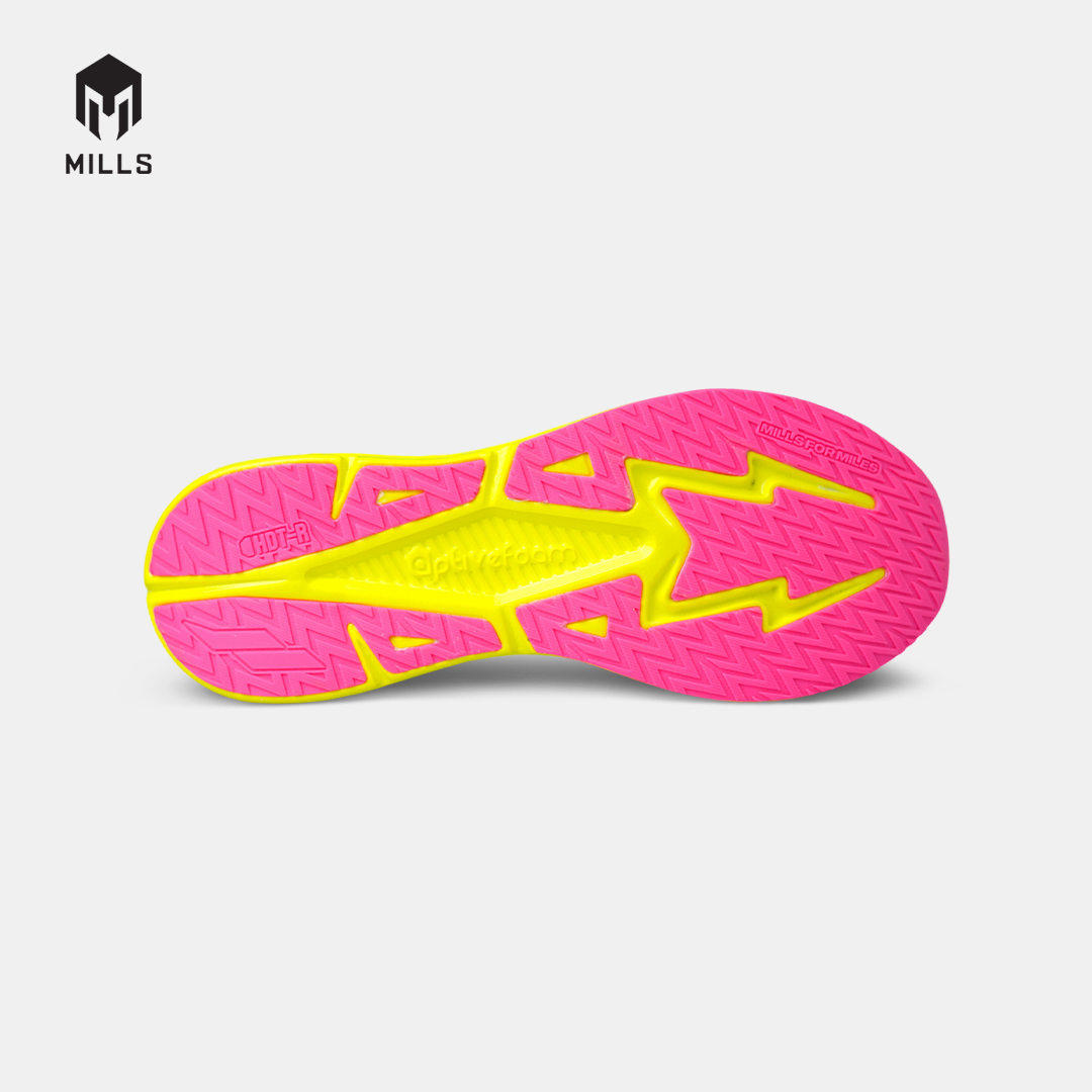 MILLS SEPATU LARI RUNNING SHOES ENERMAX STREAM M2 WHITE/FLASH.YELLOW/BLACK 9108203