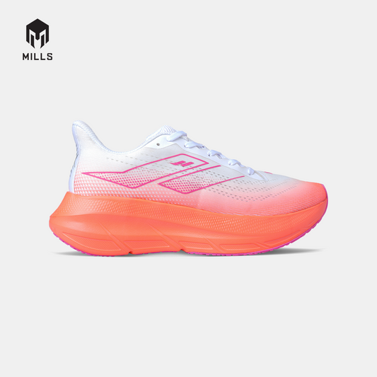 MILLS SEPATU LARI WANITA WOMEN RUNNING SHOES ENERMAX STREAM M2 FL WHITE/IGNITE.PEACH/POWER.PINK 9108302