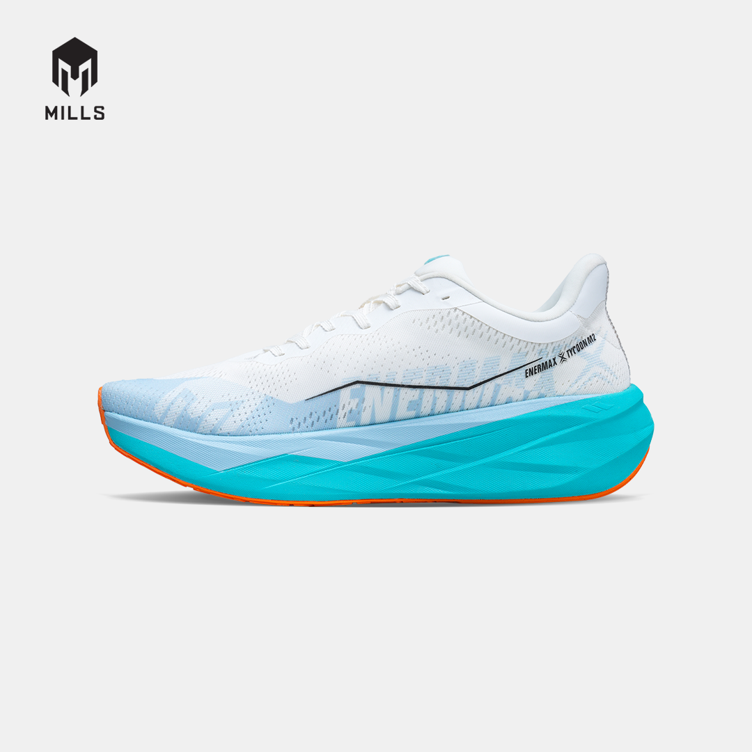 MILLS SEPATU LARI RUNNING SHOES ENERMAX TYCOON M2 WHITE/JAVA.CYAN/ORANGE 9108403