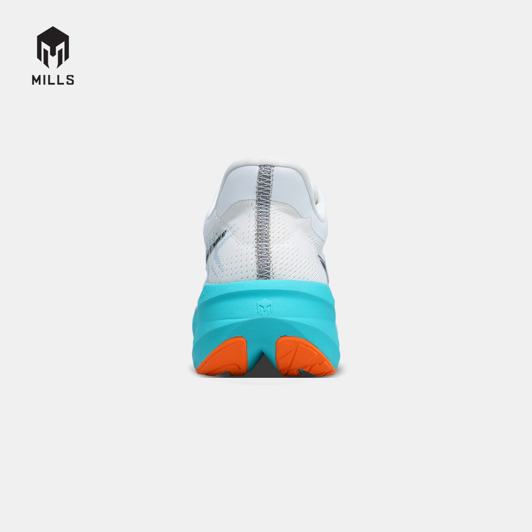MILLS SEPATU LARI RUNNING SHOES ENERMAX TYCOON M2 WHITE/JAVA.CYAN/ORANGE 9108403