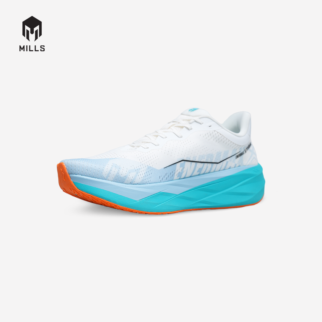MILLS SEPATU LARI RUNNING SHOES ENERMAX TYCOON M2 WHITE/JAVA.CYAN/ORANGE 9108403
