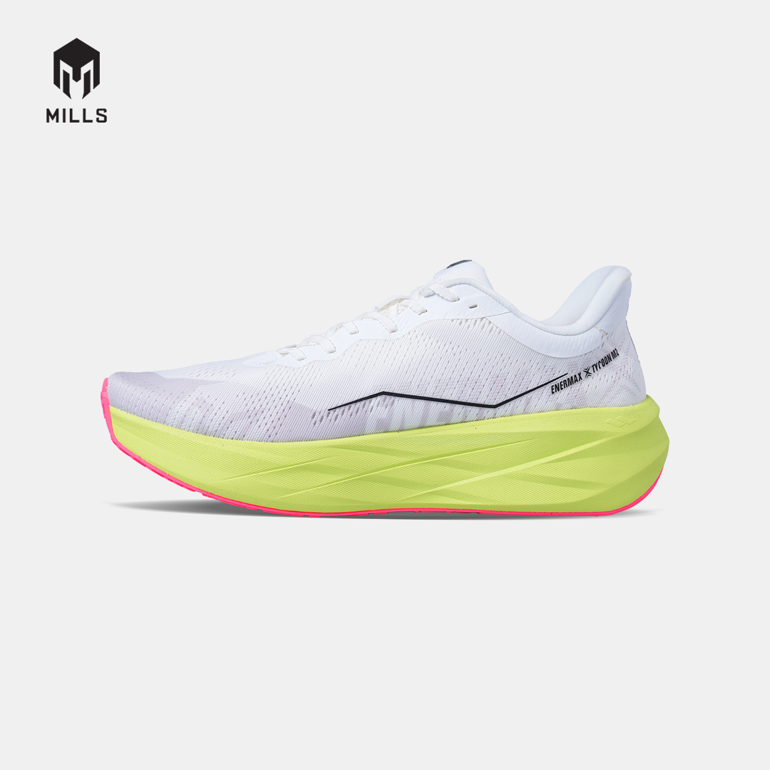 MILLS SEPATU LARI RUNNING SHOES ENERMAX TYCOON M2 WHITE / FLASH YELLOW / HOT PINK 9108404