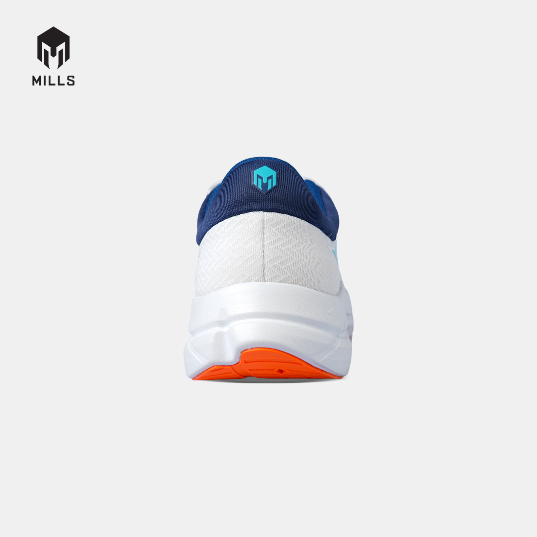 MILLS SEPATU LARI RUNNING SHOES TREXIMO WAVE WHITE/JAVA.CYAN/FRESH.ORANGE 9108502