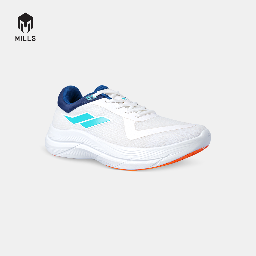 MILLS SEPATU LARI RUNNING SHOES TREXIMO WAVE WHITE/JAVA.CYAN/FRESH.ORANGE 9108502