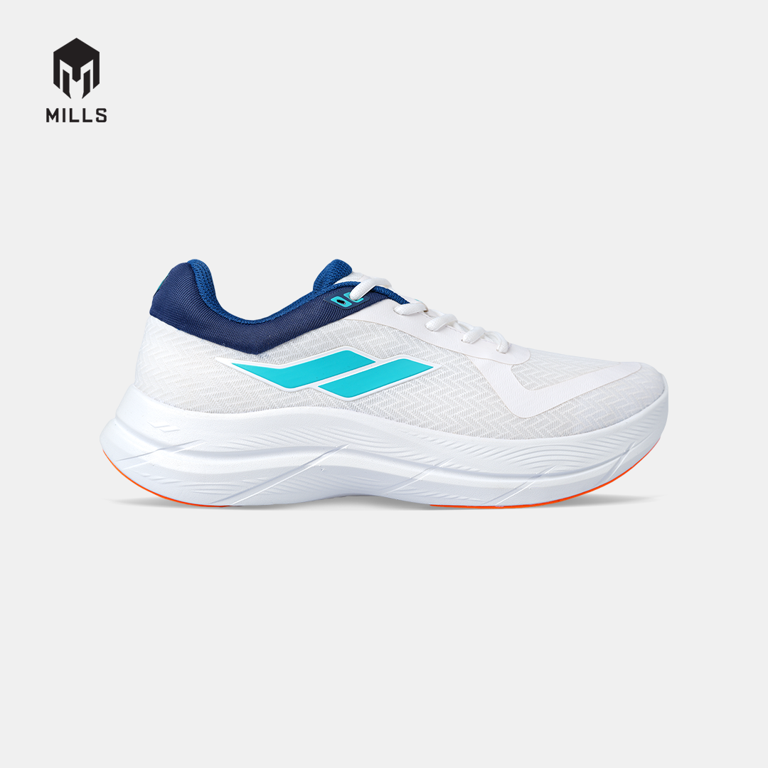 MILLS SEPATU LARI RUNNING SHOES TREXIMO WAVE WHITE/JAVA.CYAN/FRESH.ORANGE 9108502