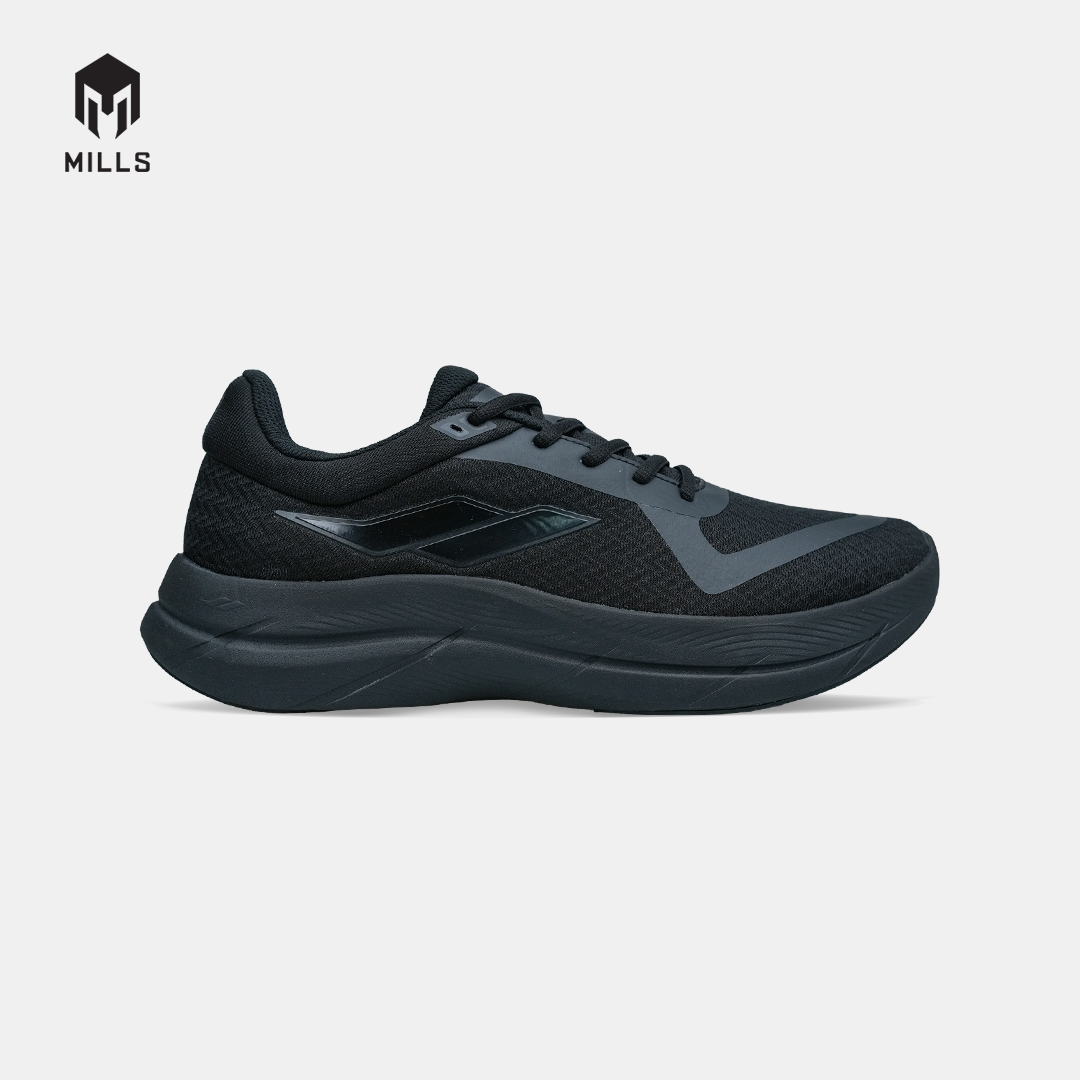 MILLS SEPATU LARI RUNNING SHOES TREXIMO WAVE ALL.BLACK 9108505