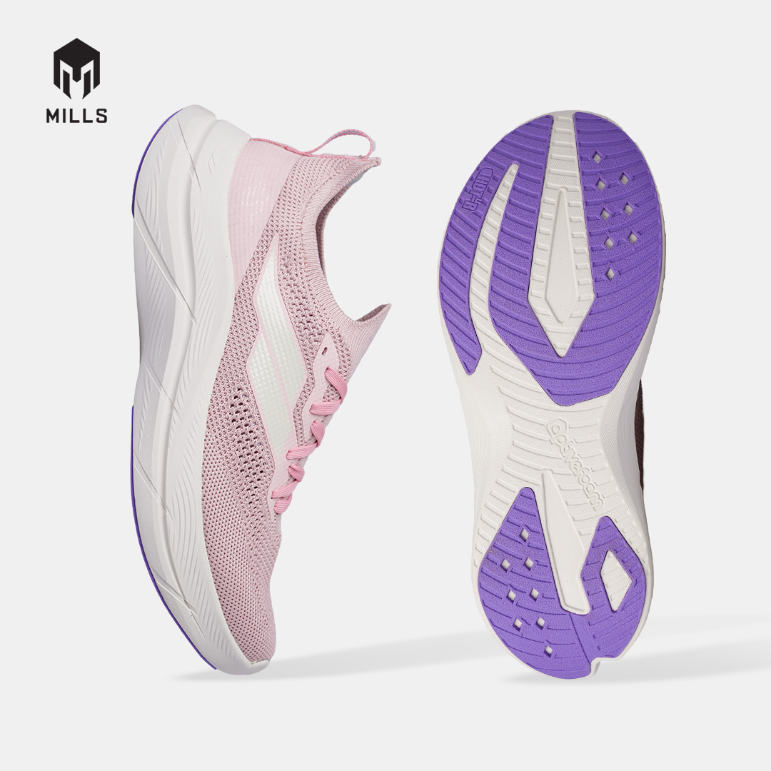 MILLS SEPATU LARI WANITA WOMEN RUNNING SHOES TREXIMO ENERLITE M2 FL PALE.PINK/OFF.WHITE/VIOLET 9108803
