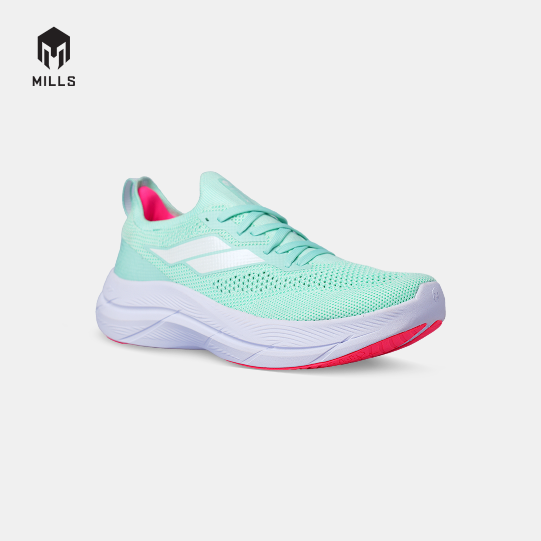 MILLS SEPATU LARI WANITA WOMEN RUNNING SHOES TREXIMO ENERLITE M2 FL MISTY.TEAL/WHITE/HOT.PINK 9108804