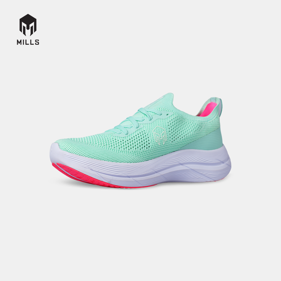 MILLS SEPATU LARI WANITA WOMEN RUNNING SHOES TREXIMO ENERLITE M2 FL MISTY.TEAL/WHITE/HOT.PINK 9108804