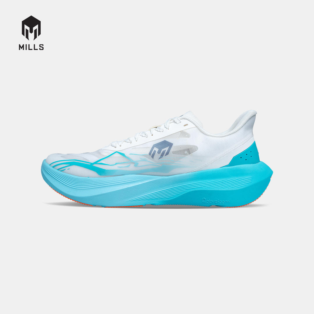 MILLS SEPATU LARI RUNNING SHOES TREXIMO AXELO WHITE / JAVA CYAN / FRESH ORANGE 9109201