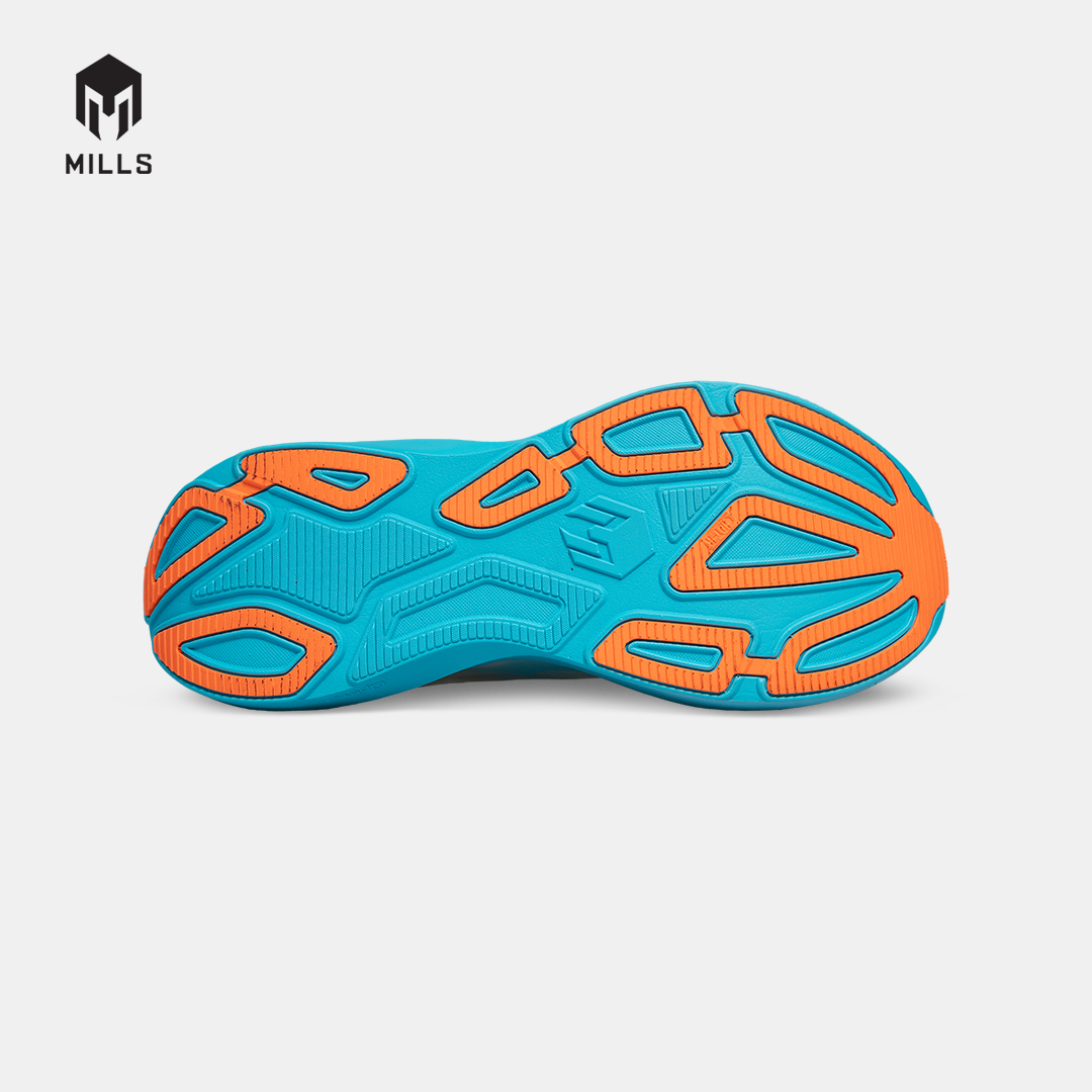 MILLS SEPATU LARI RUNNING SHOES TREXIMO AXELO WHITE / JAVA CYAN / FRESH ORANGE 9109201