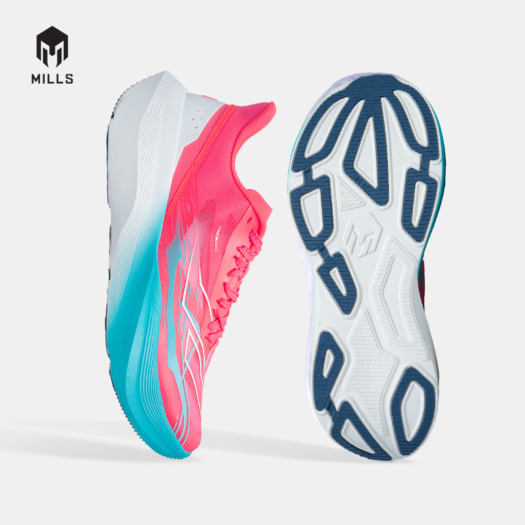 MILLS SEPATU LARI RUNNING SHOES TREXIMO AXELO HOT PINK / JAVA CYAN / WHITE 9109202