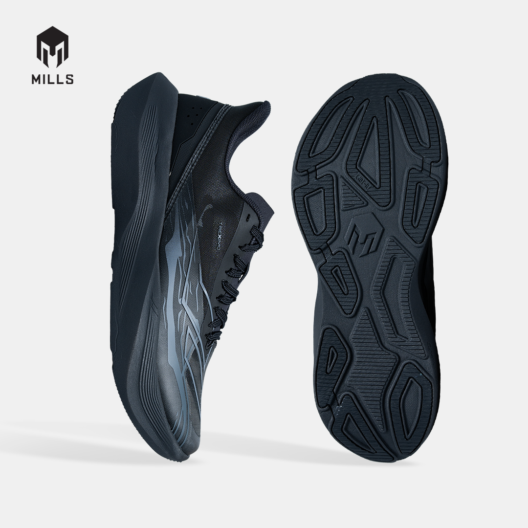 MILLS SEPATU LARI RUNNING SHOES TREXIMO AXELO PHANTOM BLACK / STEEL GREY 9109204