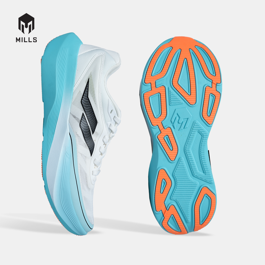 MILLS SEPATU LARI RUNNING SHOES TREXIMO RUSHER WHITE / JAVA CYAN / BLACK 9109301