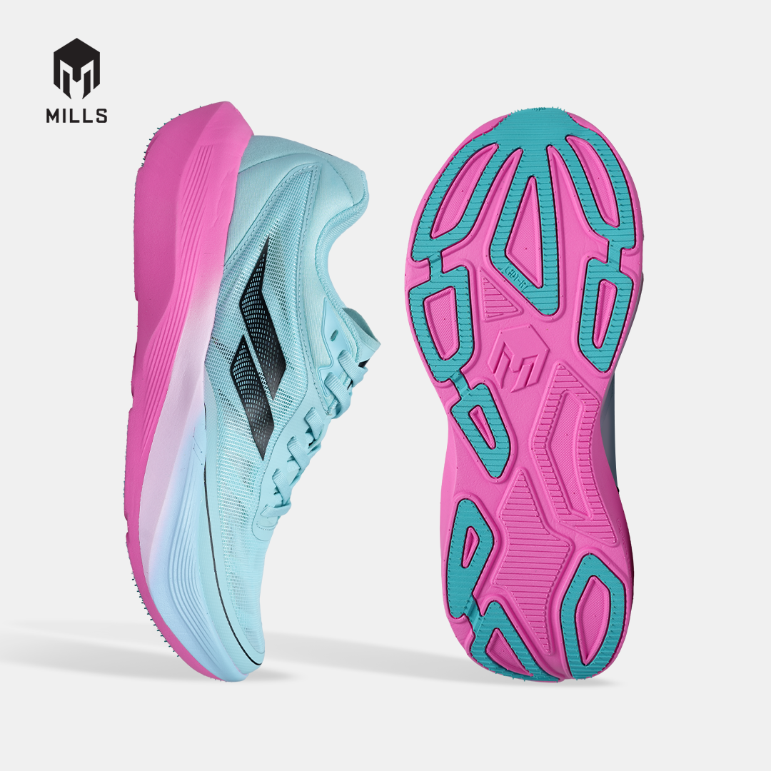 MILLS SEPATU LARI RUNNING SHOES TREXIMO RUSHER AQUA BLUE / HOT PINK / BLACK 9109302
