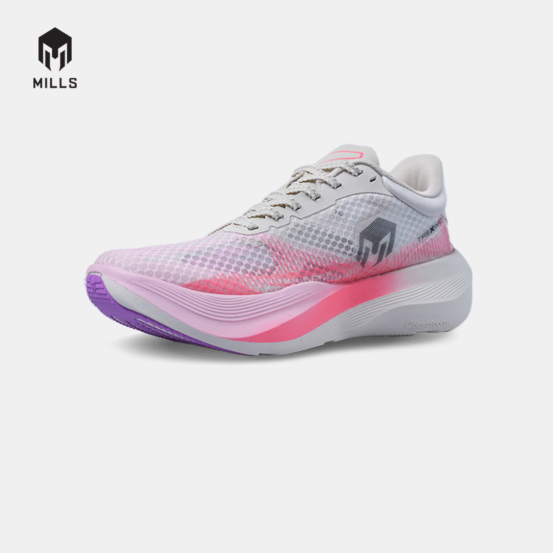 MILLS SEPATU LARI WANITA WOMEN RUNNING SHOES TREXIMO FURY FL WHITE/LAVENDER/HOT.PINK 9109701