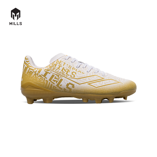 MILLS Sepatu Sepakbola Blazar FG Jr White / Gold 9200703