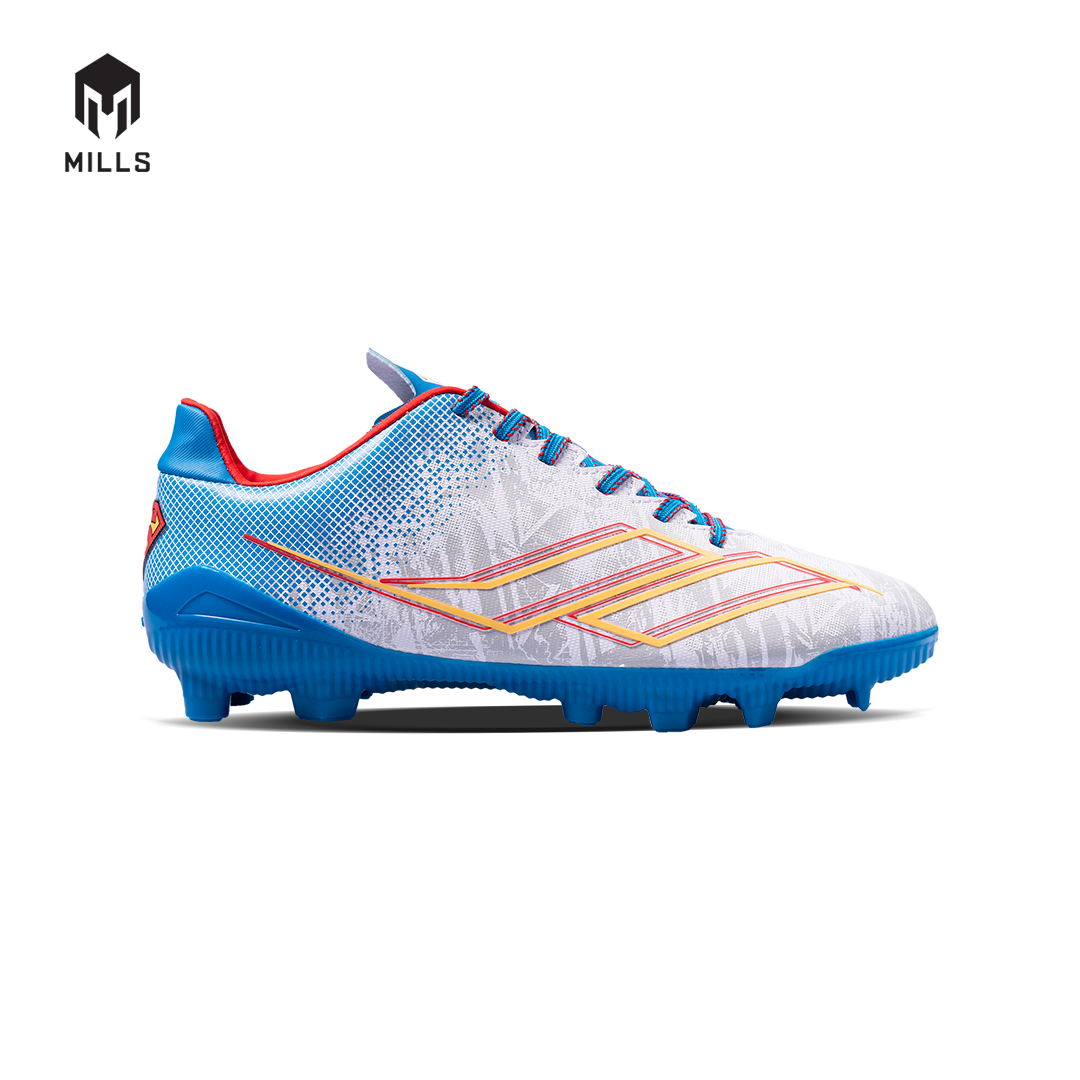 MILLS Superman Sepatu Sepak Bola Xyclops Pack FG JR White / Blue / Red 9200801