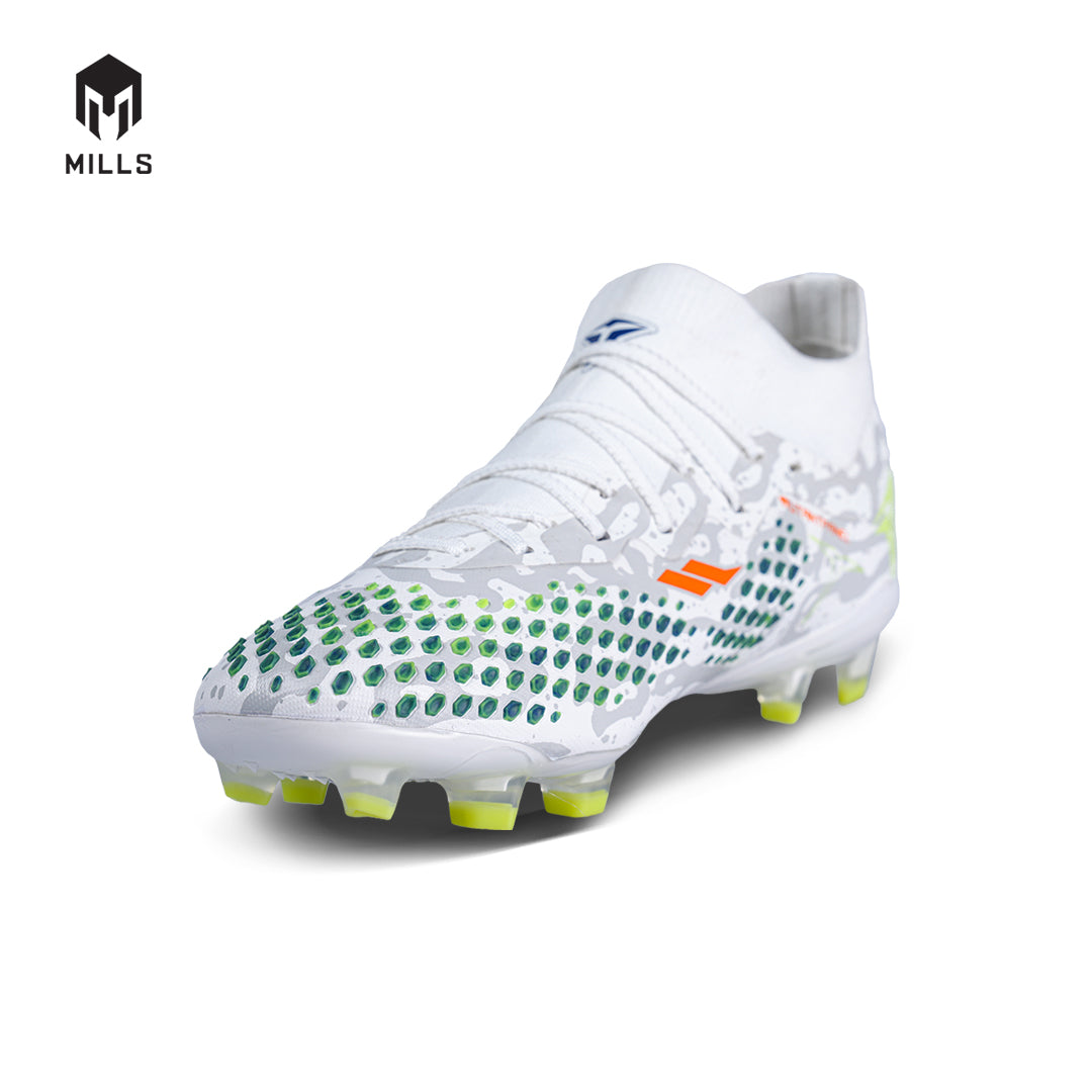 MILLS Sepatu Sepakbola Triton Deisler 1.2 Elite FG White / Neon. Green / Navy 9303704