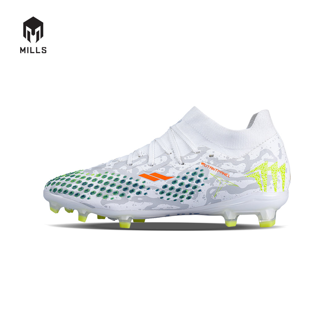 MILLS Sepatu Sepakbola Triton Deisler 1.2 Elite FG White / Neon. Green / Navy 9303704