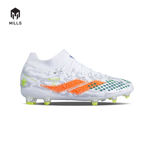 MILLS Sepatu Sepakbola Triton Deisler 1.2 Elite FG White / Neon. Green / Navy 9303704