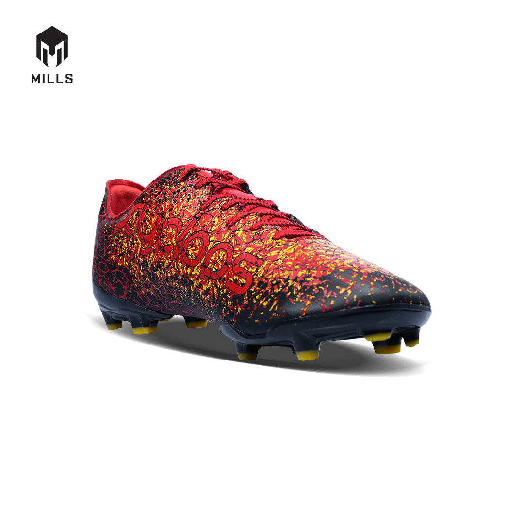 MILLS Sepatu Sepakbola Xyclops Inferno FG Red / Black / Gold 9303901