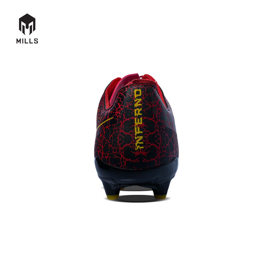 MILLS Sepatu Sepakbola Xyclops Inferno FG Red / Black / Gold 9303901