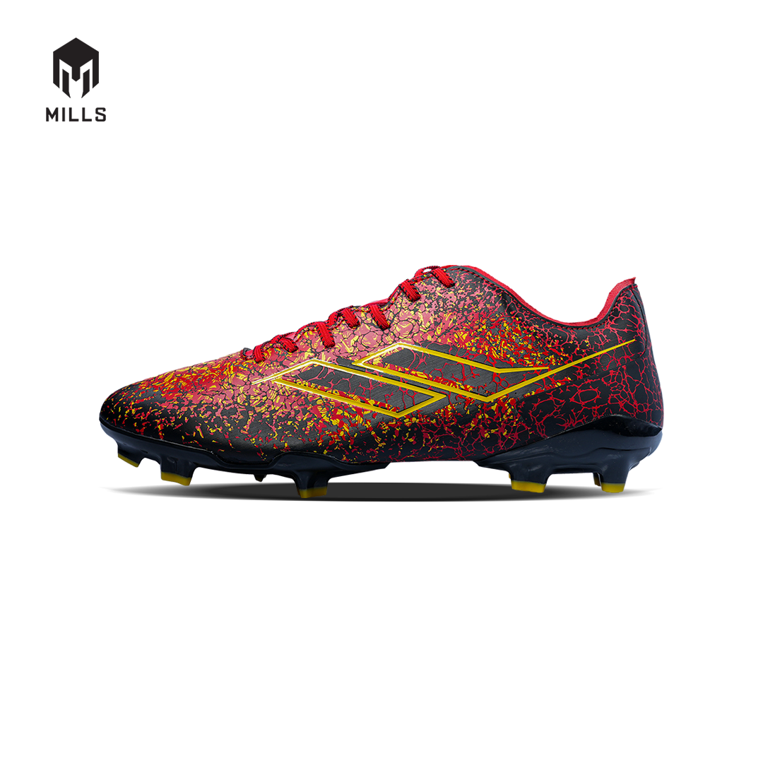 MILLS Sepatu Sepakbola Xyclops Inferno FG Red / Black / Gold 9303901