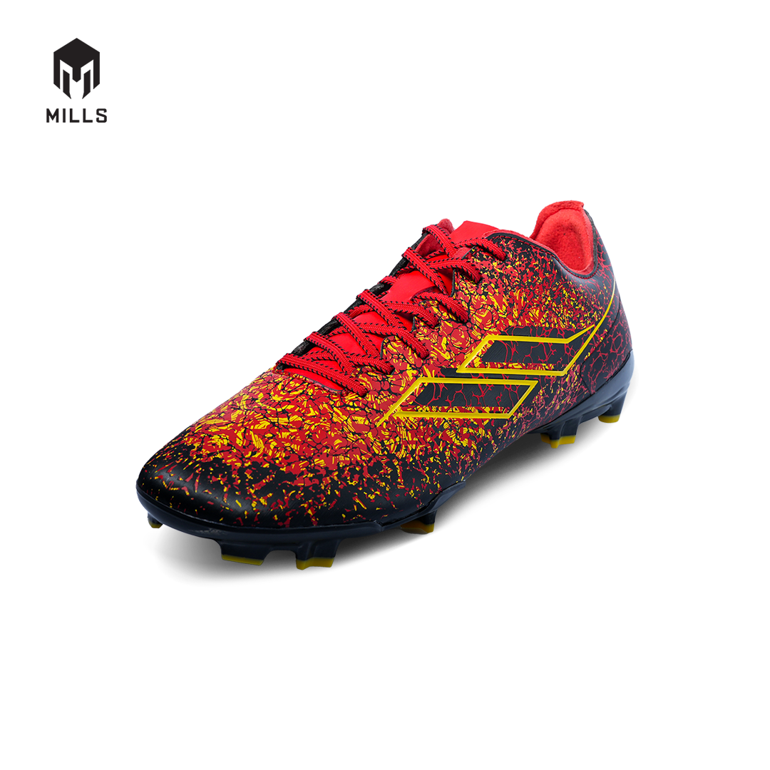 MILLS Sepatu Sepakbola Xyclops Inferno FG Red / Black / Gold 9303901