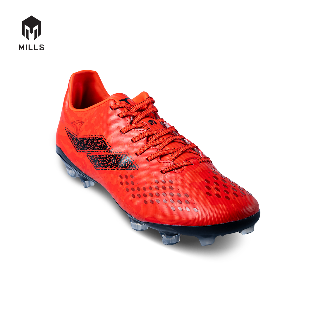 MILLS Sepatu Sepakbola Triton Deisler 1.2 Prime FG Coral. Red / Black 9304103