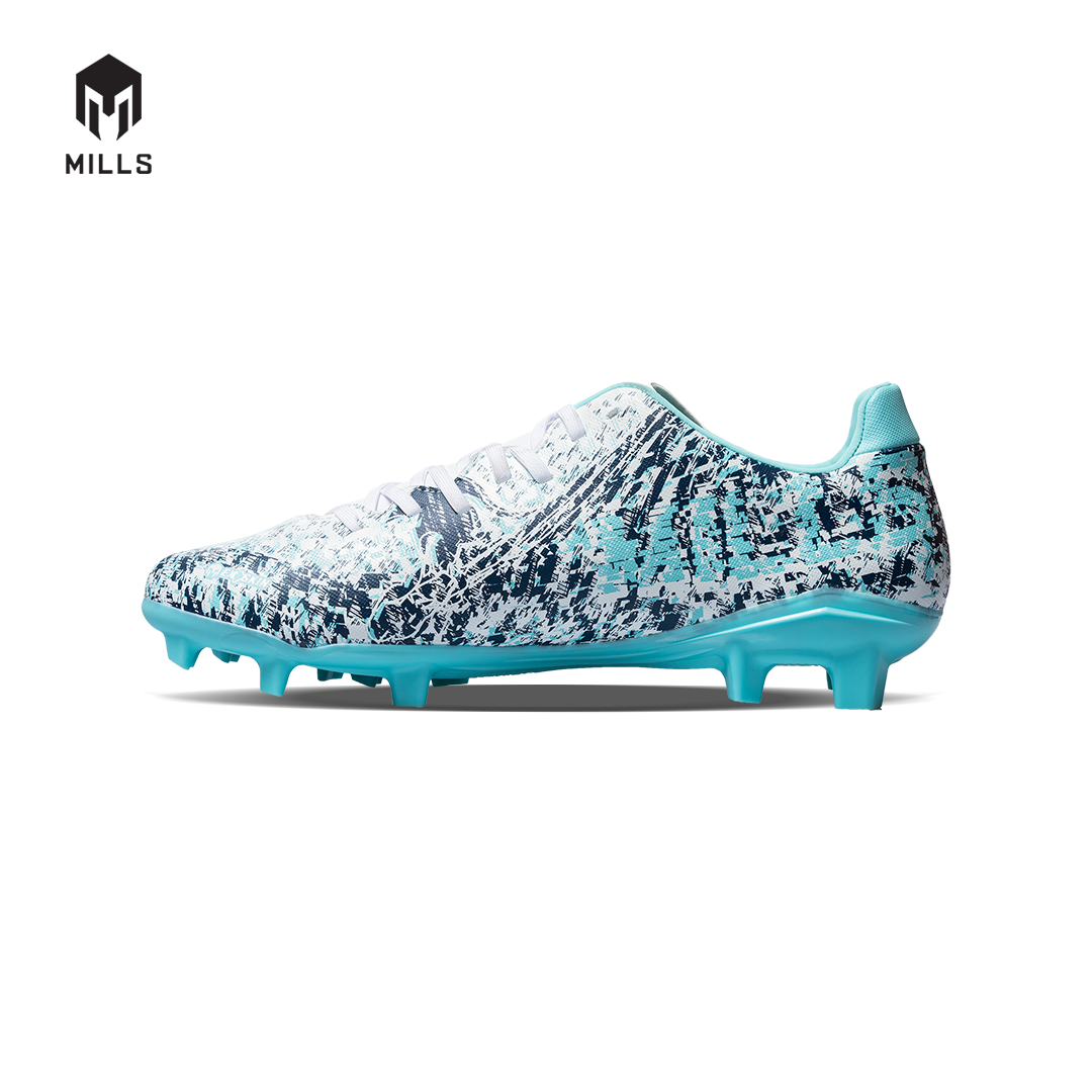 MILLS Sepatu Sepakbola Gladion FG White / Cyan / Navy 9304201