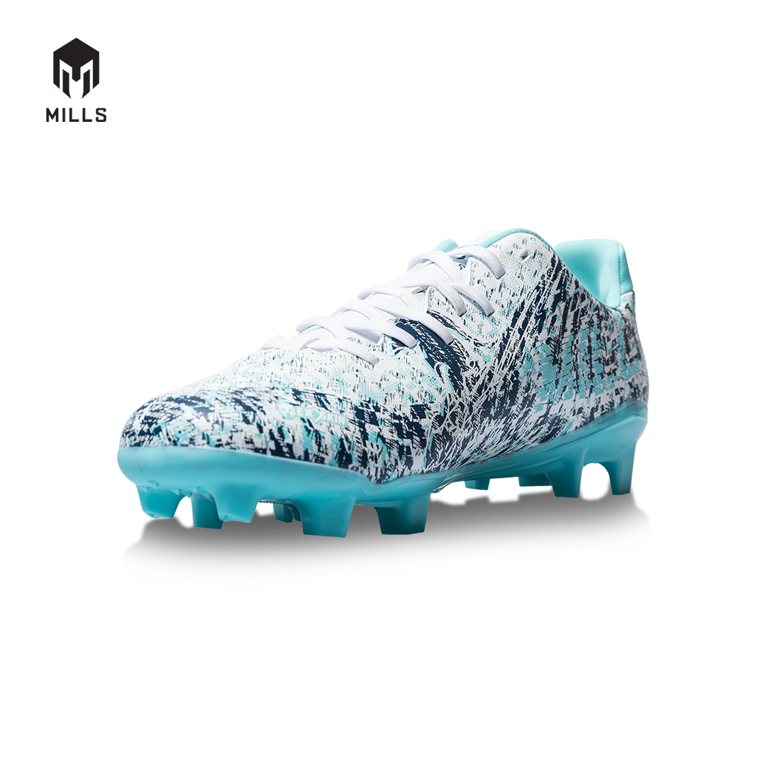 MILLS Sepatu Sepakbola Gladion FG White / Cyan / Navy 9304201