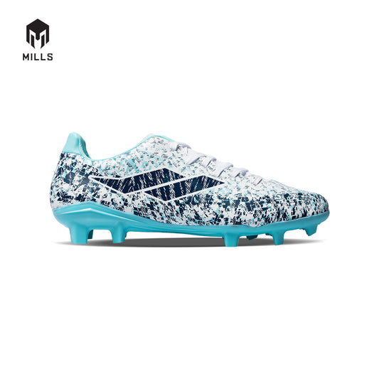 MILLS Sepatu Sepakbola Gladion FG White / Cyan / Navy 9304201