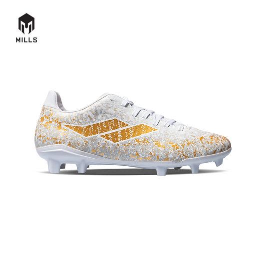 MILLS Sepatu Sepakbola Gladion FG White / LT Grey / Gold 9304202