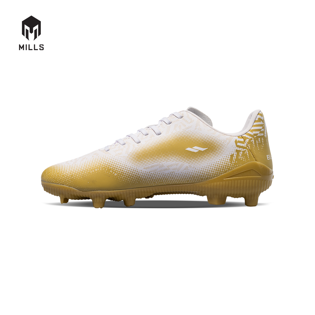 MILLS Sepatu Sepakbola Blazar FG White / Gold 9304503