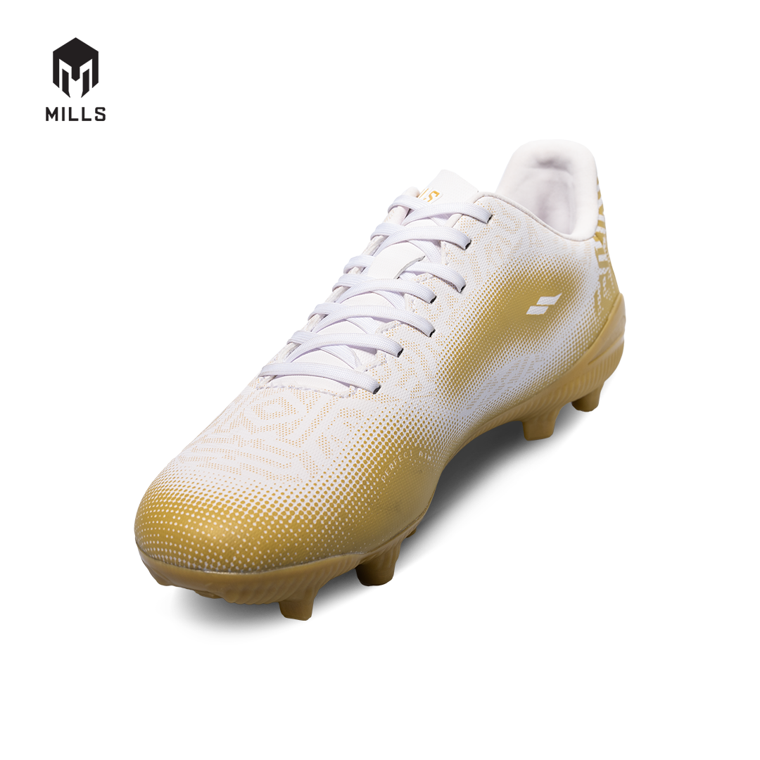 MILLS Sepatu Sepakbola Blazar FG White / Gold 9304503