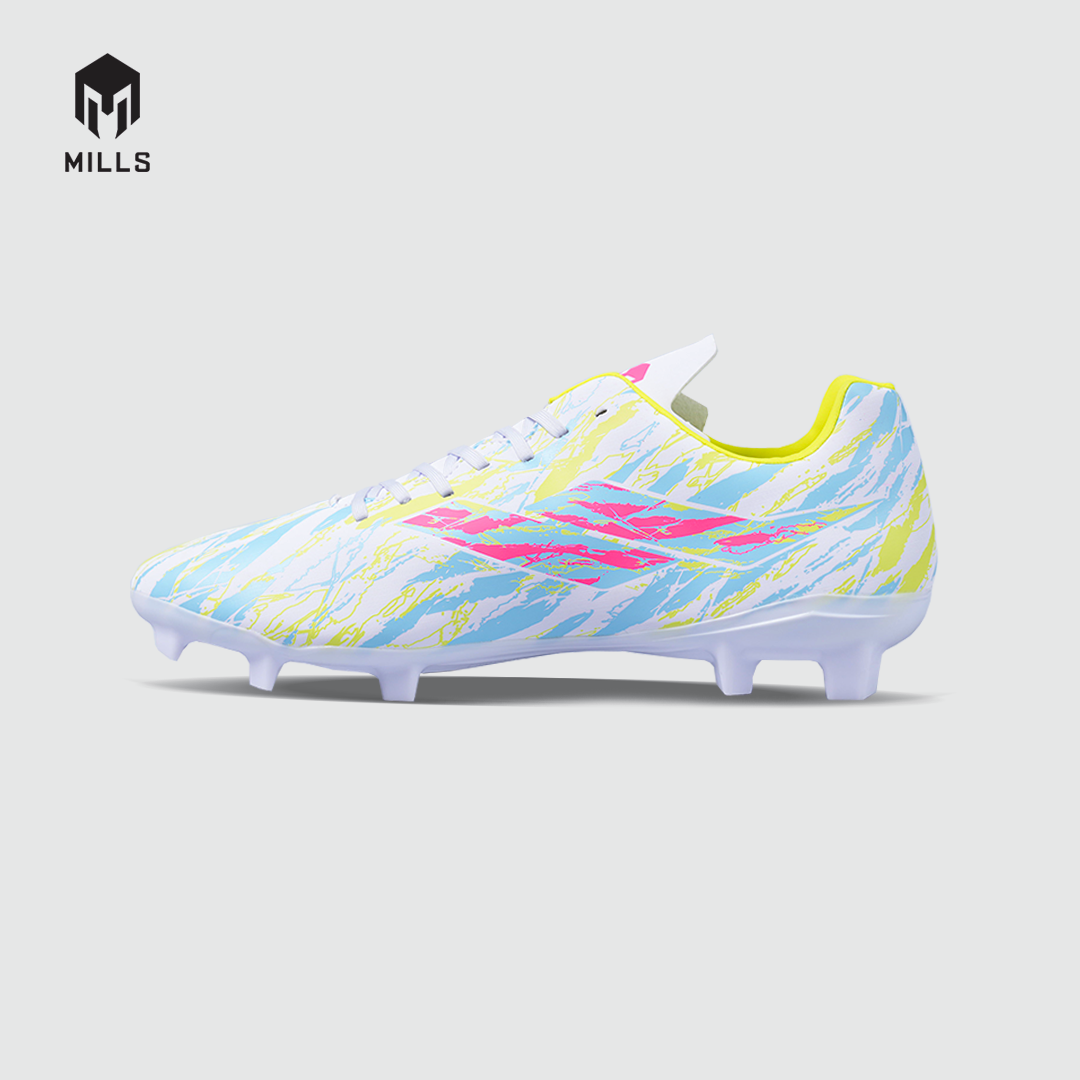 MILLS SEPATU SEPAKBOLA SPYRO FG WHITE/LASER LIME/AQUA BLUE 9307809