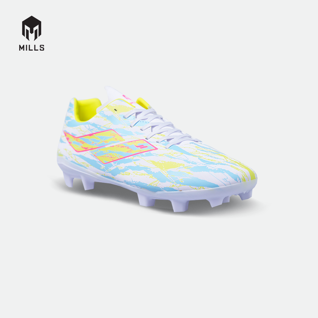 MILLS SEPATU SEPAKBOLA SPYRO FG WHITE/LASER LIME/AQUA BLUE 9307809
