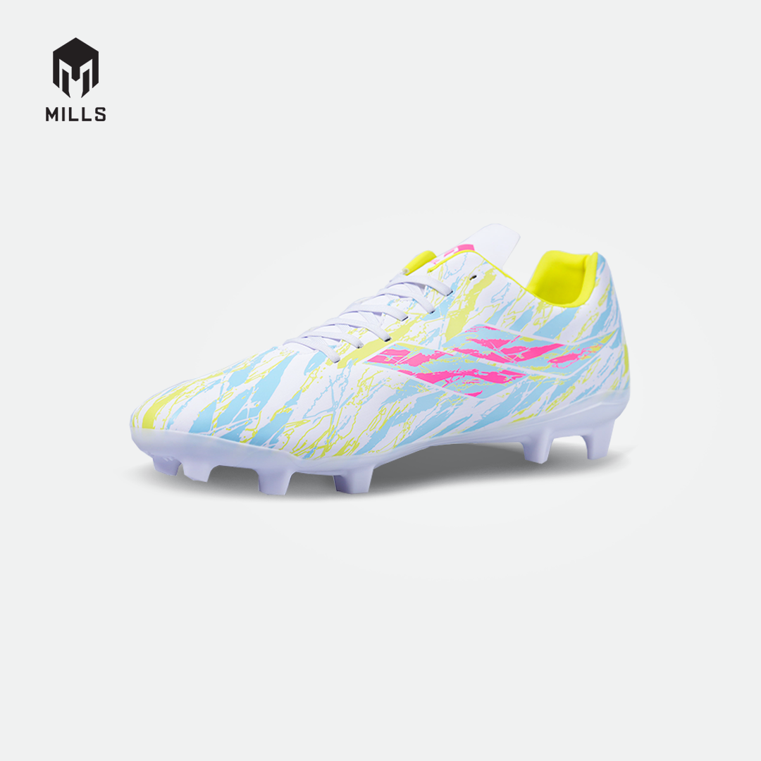 MILLS SEPATU SEPAKBOLA SPYRO FG WHITE/LASER LIME/AQUA BLUE 9307809