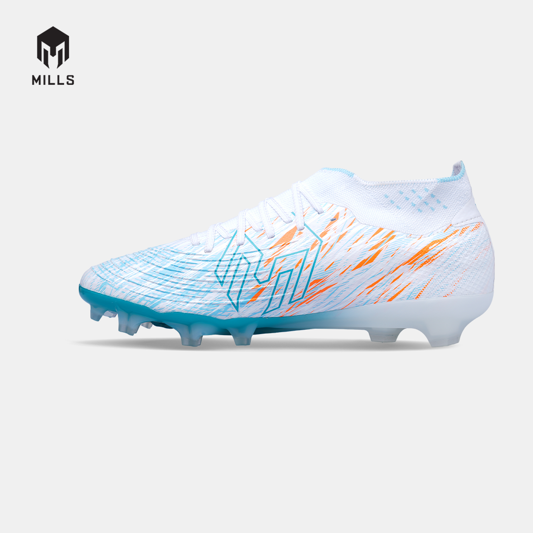 MILLS SEPATU SEPAKBOLA XYCLOPS STRIKEBLAST M2.1 ELITE FG WHITE/JAVA.CYAN/FRESH.ORANGE 9309001